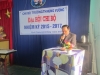 Đồng chí Châu Ngọc Hà báo cáo chính trị tại Đại hội Chi bô