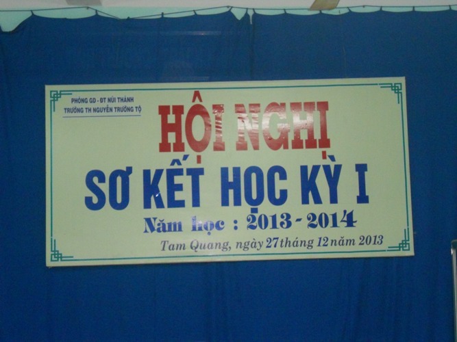 Trường TH Nguyễn Trường Tộ Hội nghị Sơ kết học kì I năm học 2013 – 2014